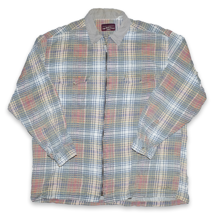 Vintage Pattern Zip Shirt XLarge - Double Double Vintage