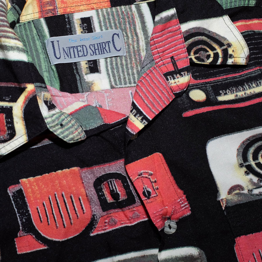 Vintage Radio Print Shirt XLarge - Double Double Vintage