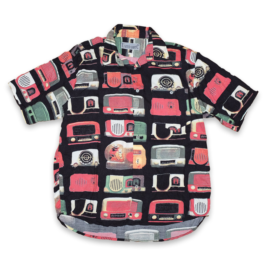 Vintage Radio Print Shirt XLarge - Double Double Vintage