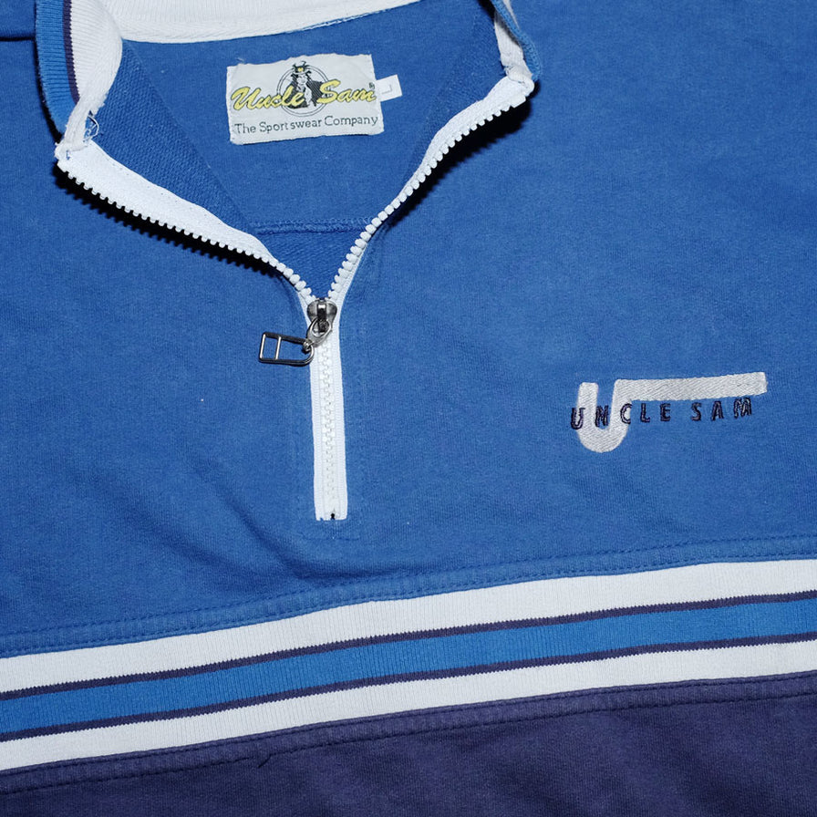 Vintage Uncle Sam Q-Zip Sweater XLarge - Double Double Vintage