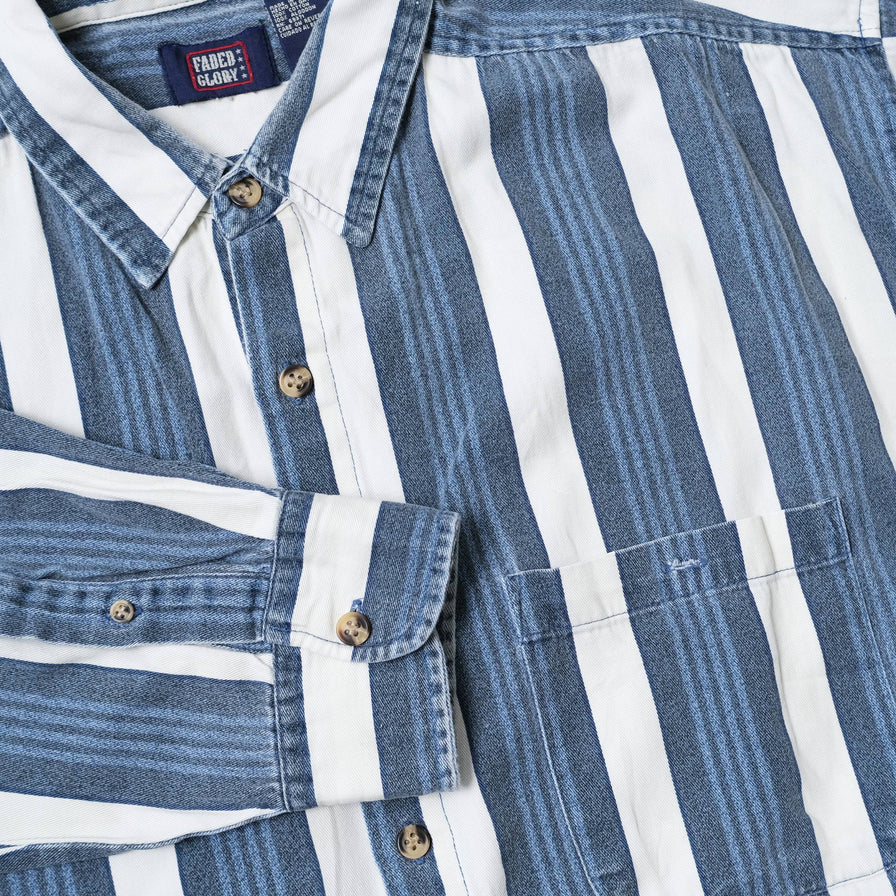 Vintage Vertical Striped Shirt XLarge