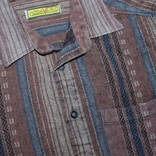 Vintage Patter Striped Flannell Shirt Large - Double Double Vintage