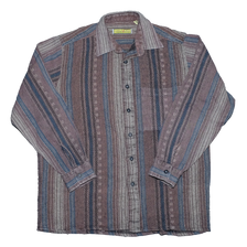 Vintage Patter Striped Flannell Shirt Large - Double Double Vintage