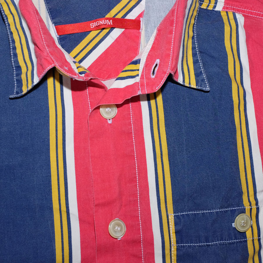 Vertical Striped Button Up Shirt XLarge / XXLarge - Double Double Vintage