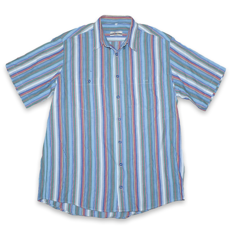 Vintage Vertical Stripe Shirt XLarge - Double Double Vintage