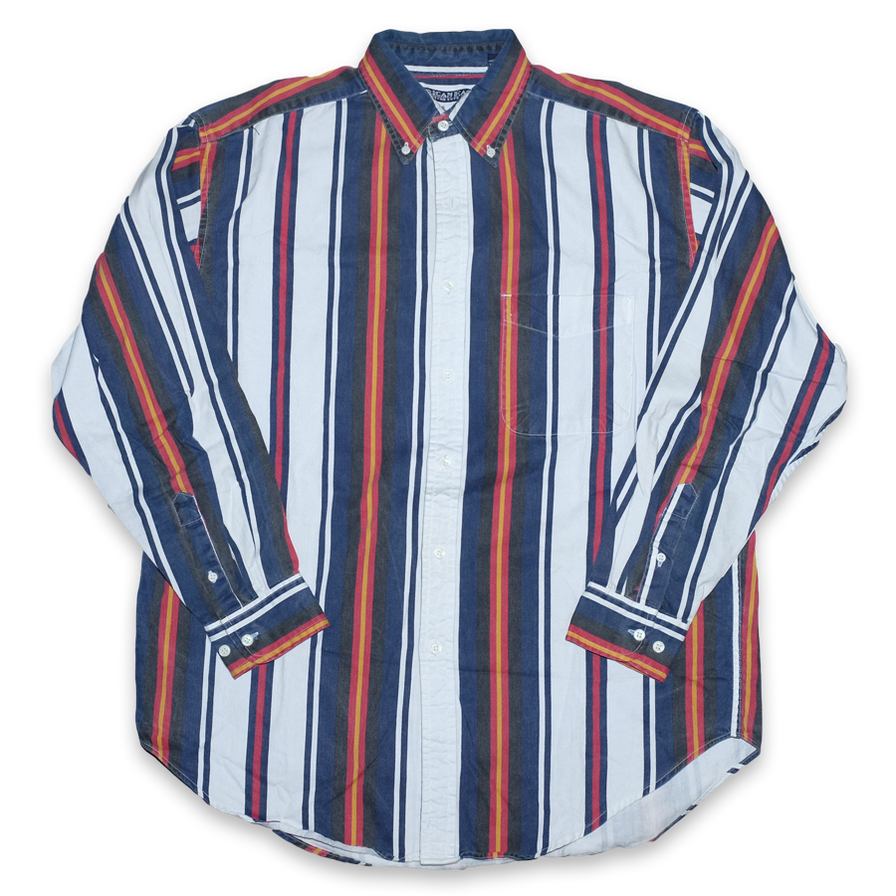 Vintage Vertical Stripe Shirt Large / XLarge - Double Double Vintage