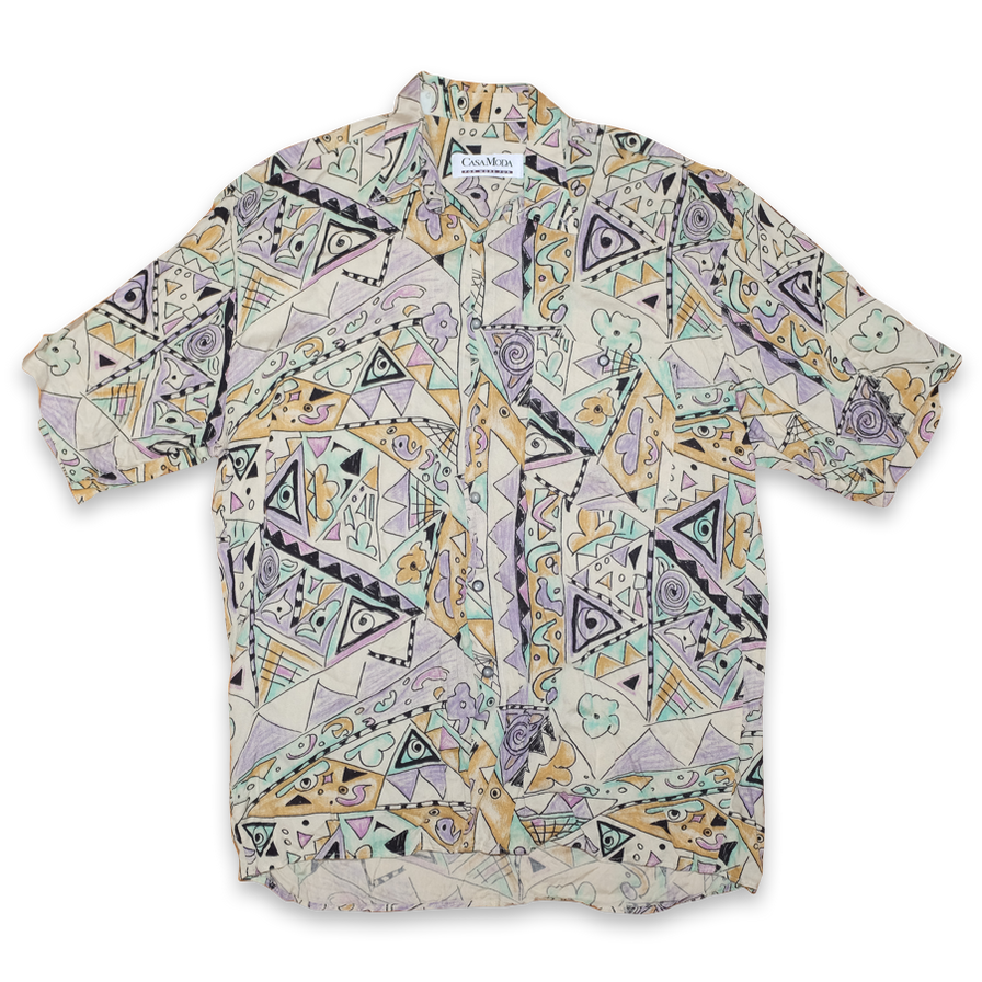 Vintage Pattern Shirt XLarge - Double Double Vintage