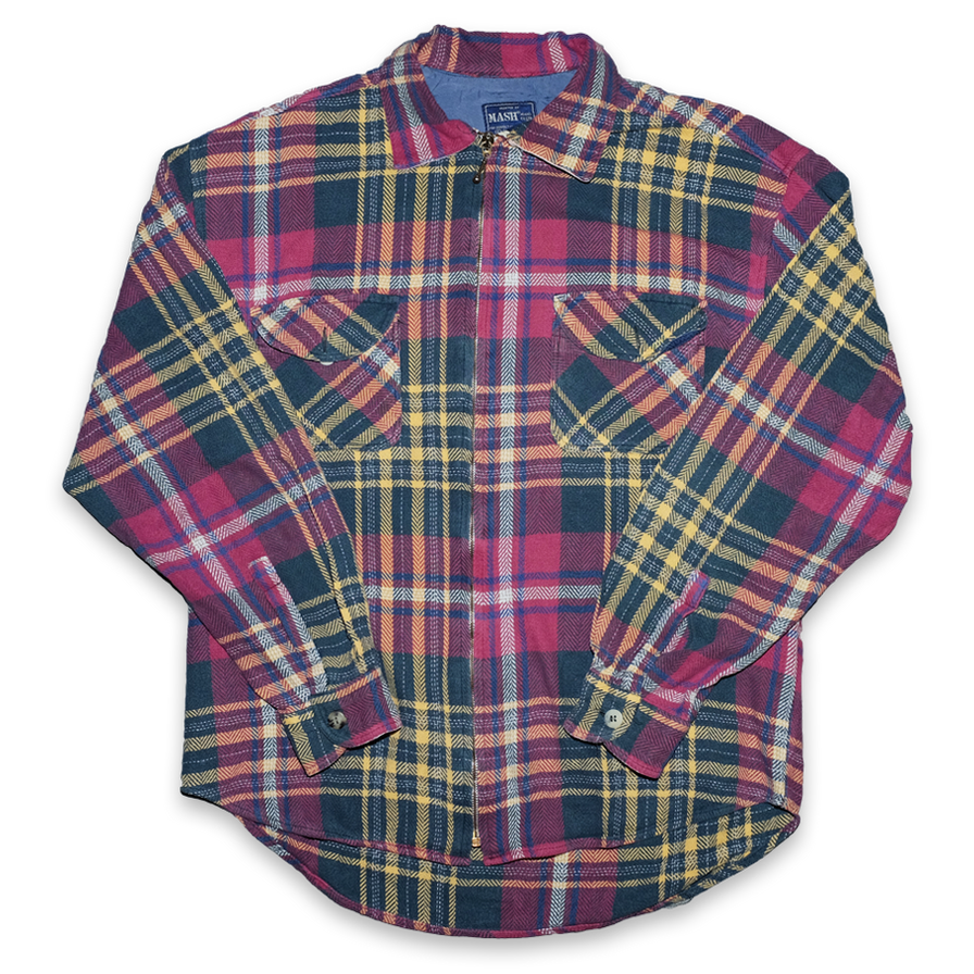 Vintage Flannell Zip Shirt Large