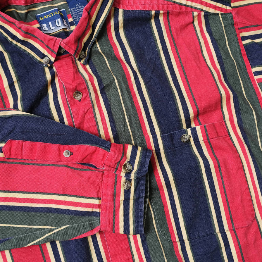 Vintage Vertical Striped Shirt XLarge