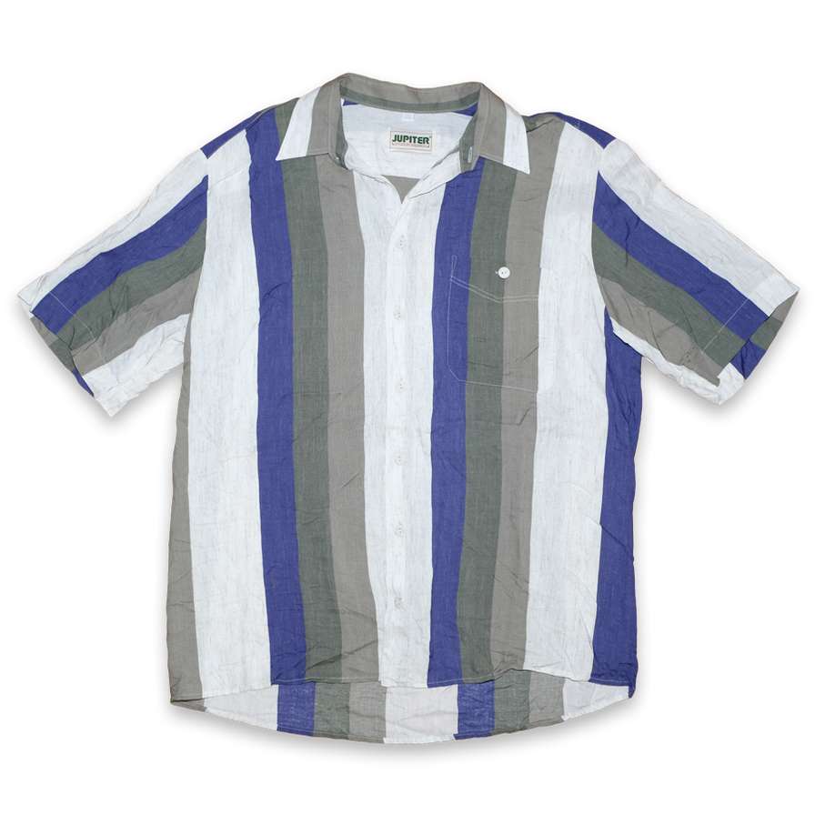 Vintage Vertical Striped Shirt Large - Double Double Vintage