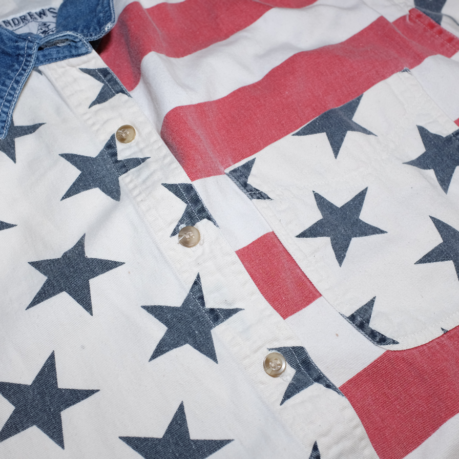 Vintage USA Flag Shirt Small - Double Double Vintage