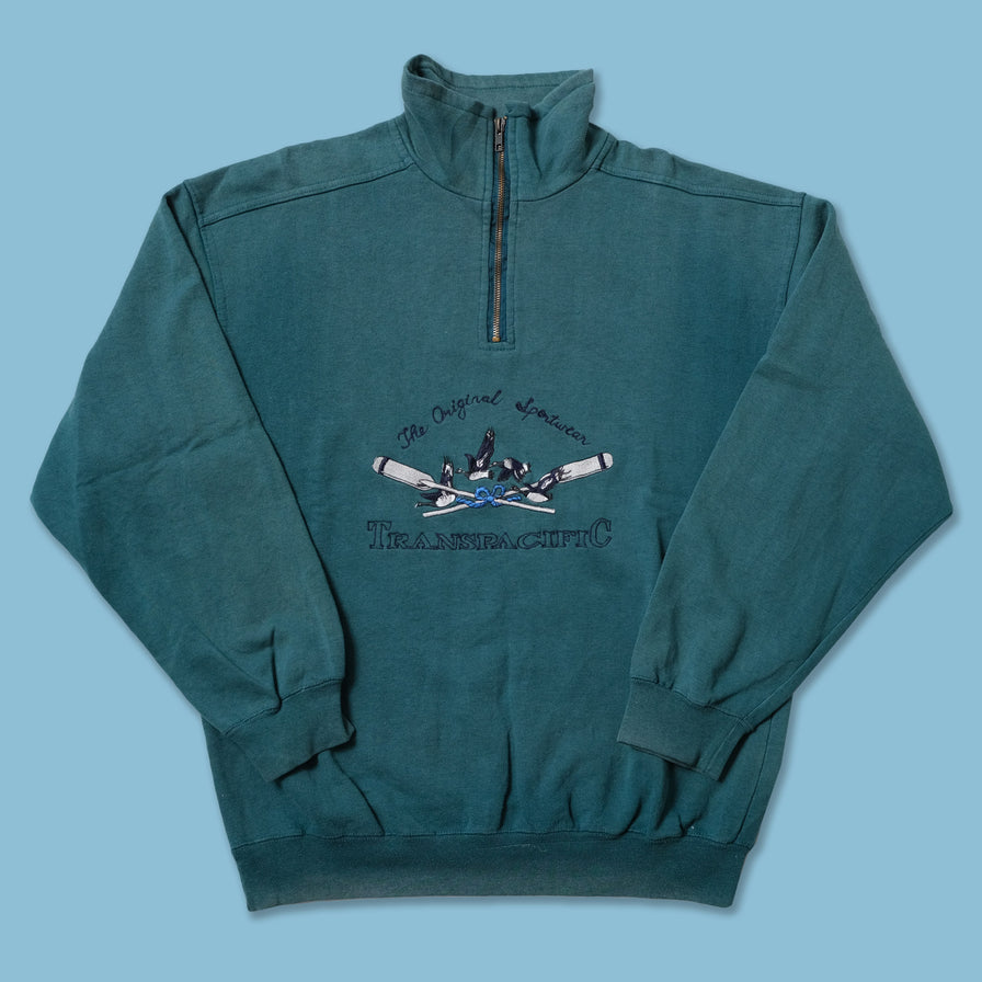 Vintage Transpacific Q-Zip Sweater Small
