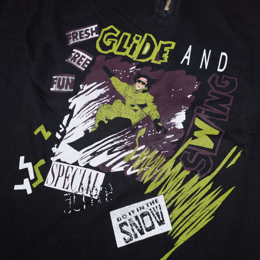 Vintage Snowboard Q-Zip Sweater Medium - Double Double Vintage