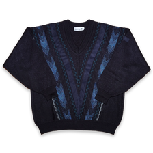 Vintage V-Neck Knit Sweater Small - Double Double Vintage