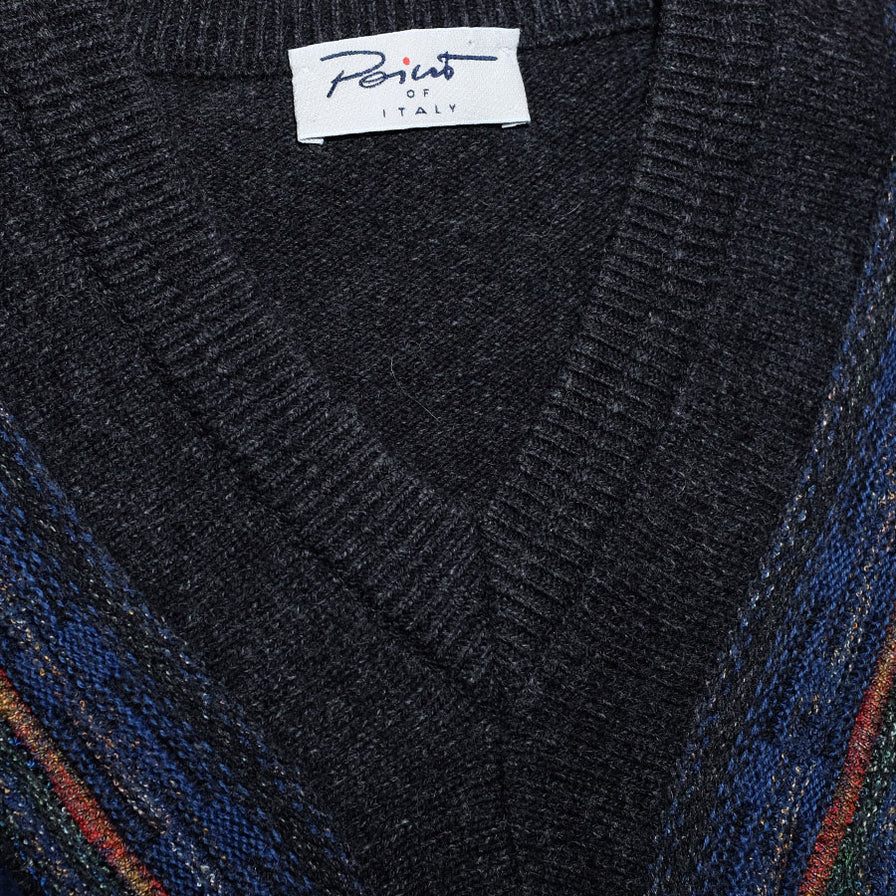 Vintage V-Neck Knit Sweater Small / Medium - Double Double Vintage