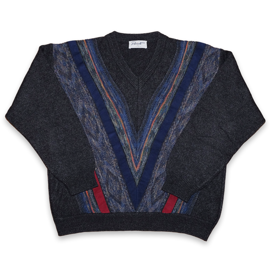 Vintage V-Neck Knit Sweater Small / Medium - Double Double Vintage