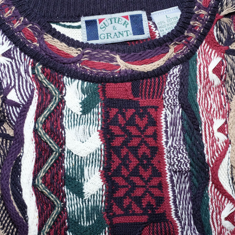 Vintage Coogi Style Sweater XLarge - Double Double Vintage