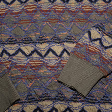 Vintage Pattern Knit Sweater Large - Double Double Vintage