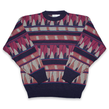 Vintage Pattern Knit Sweater Large - Double Double Vintage