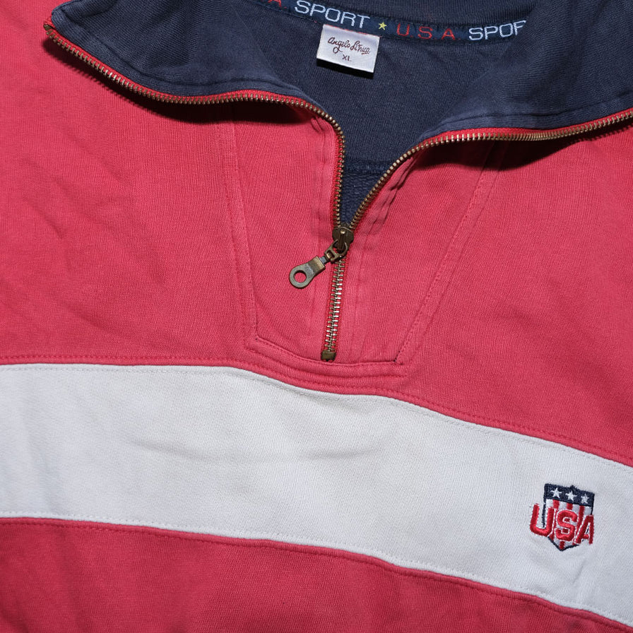 Vintage USA Q-Zip Sweater Large - Double Double Vintage