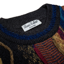 Vintage Multicolor Knit Sweatshirt Large - Double Double Vintage