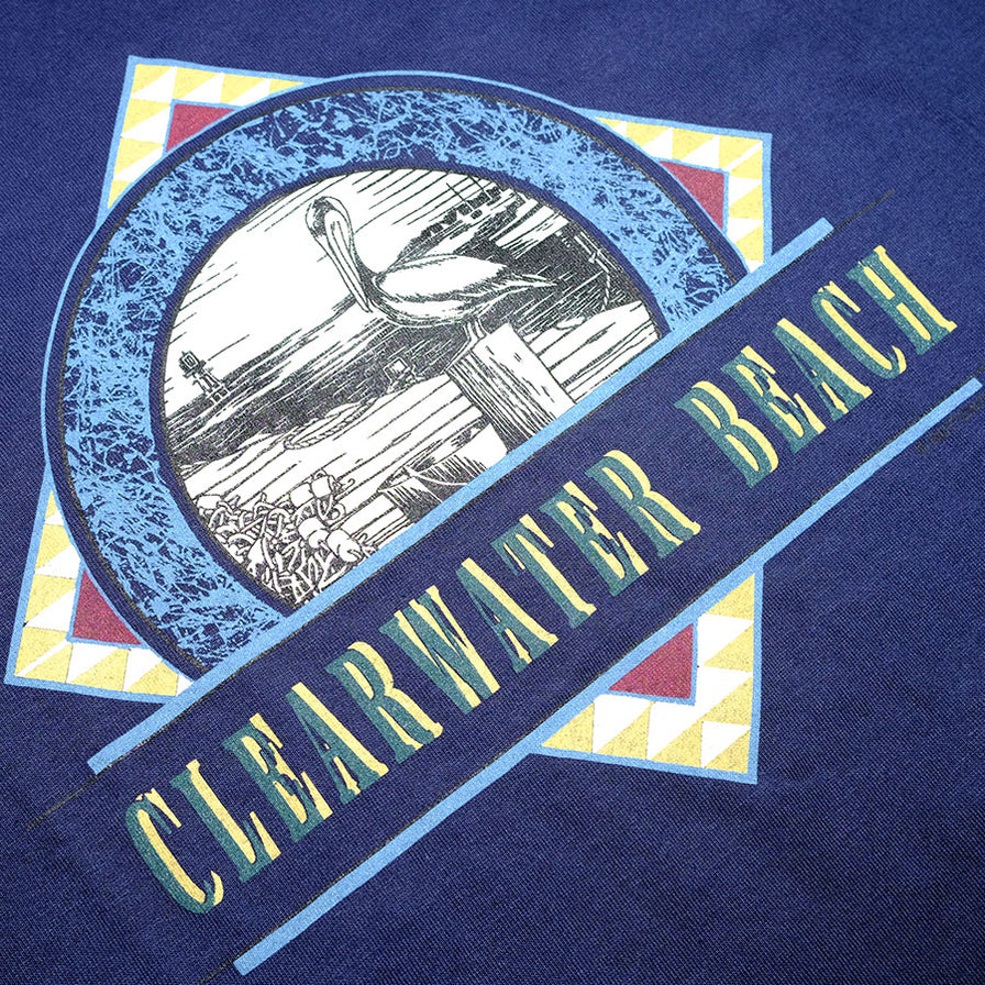Vintage Clearwater Beach T-Shirt XLarge - Double Double Vintage