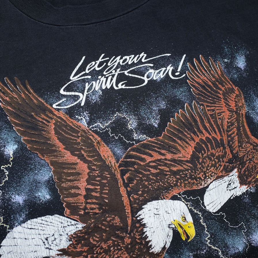 Vintage Eagle Print T-Shirt XLarge - Double Double Vintage