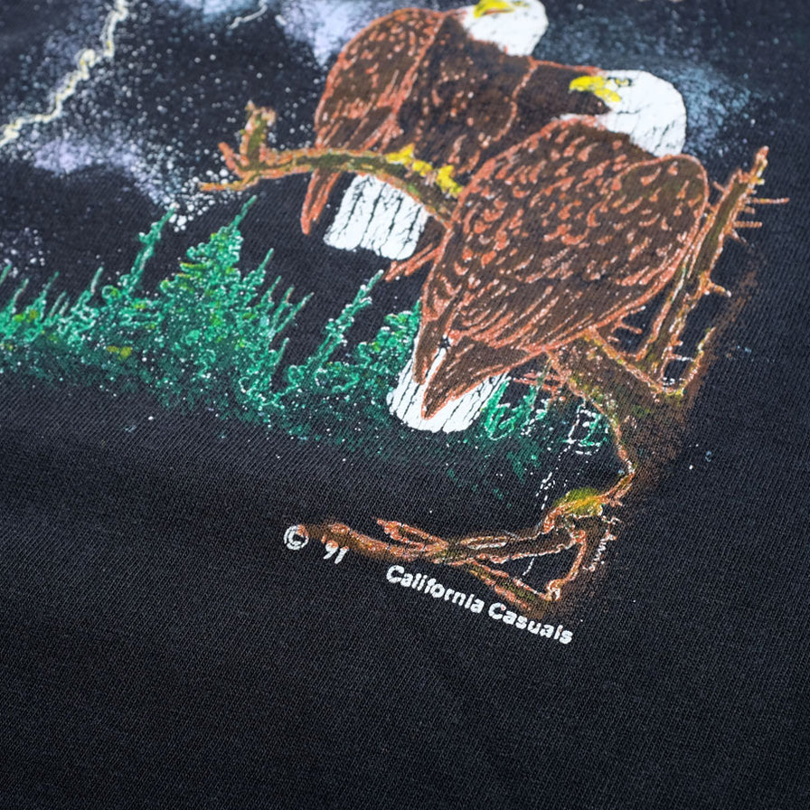 Vintage Eagle Print T-Shirt XLarge - Double Double Vintage