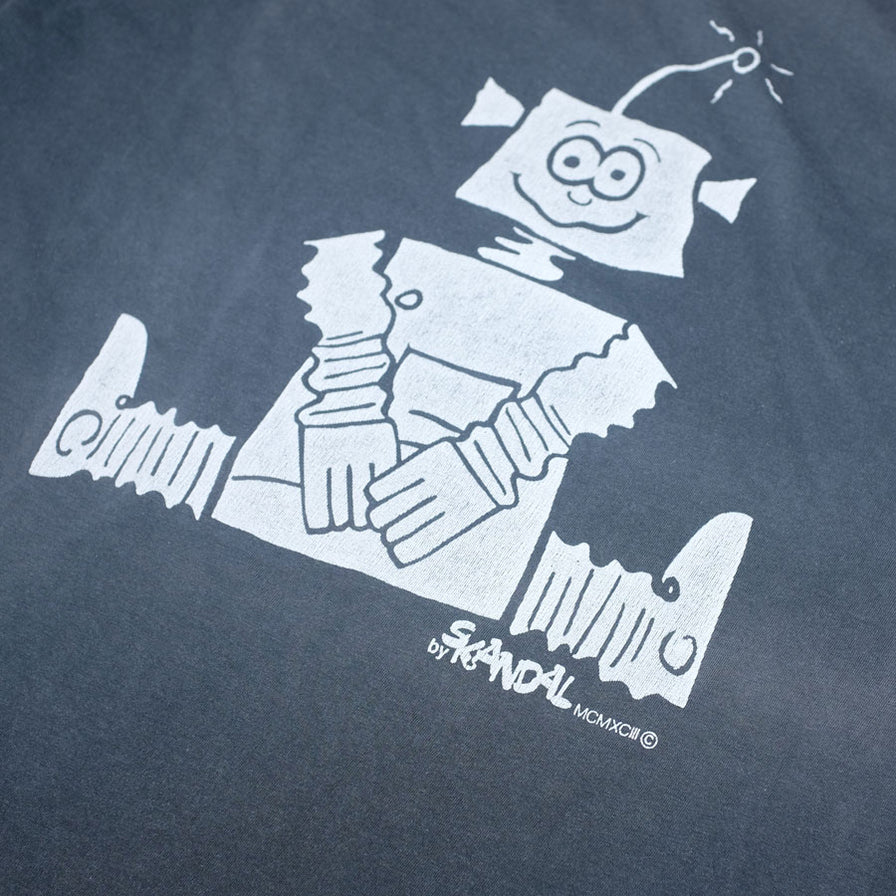 Robot Print T-Shirt Large / XLarge - Double Double Vintage