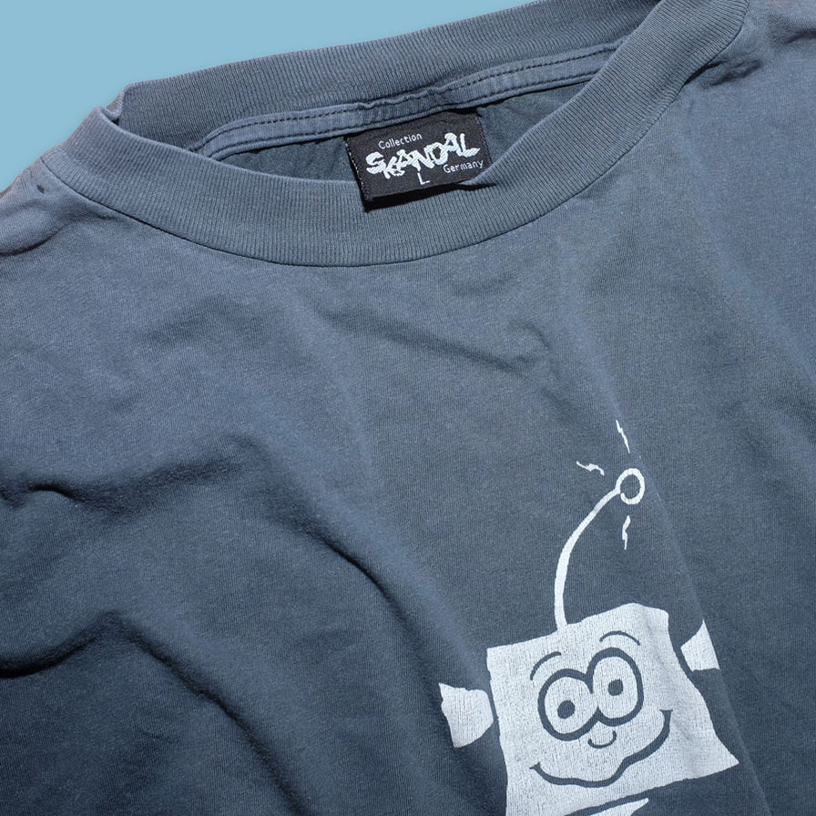 Robot Print T-Shirt Large / XLarge - Double Double Vintage