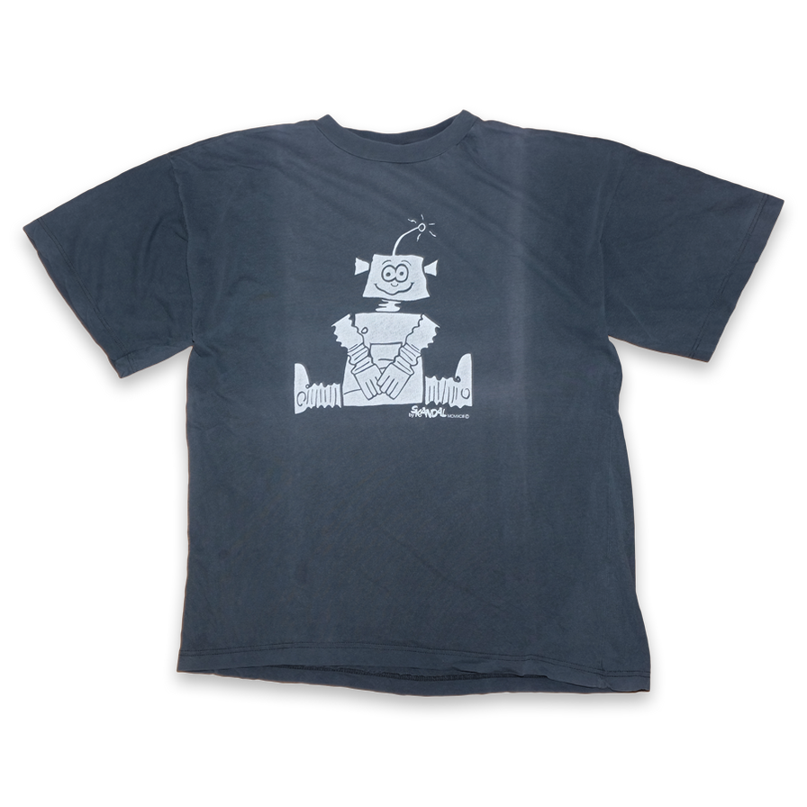 Robot Print T-Shirt Large / XLarge - Double Double Vintage