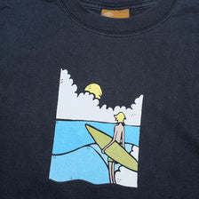 Vintage Women's Surf Graphic T-Shirt Small - Double Double Vintage