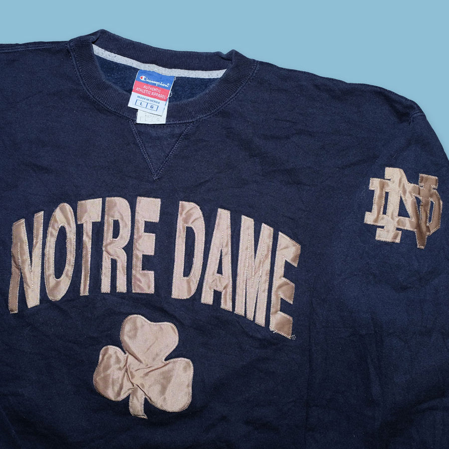 Vintage Champion Notre Dame Sweater Large - Double Double Vintage