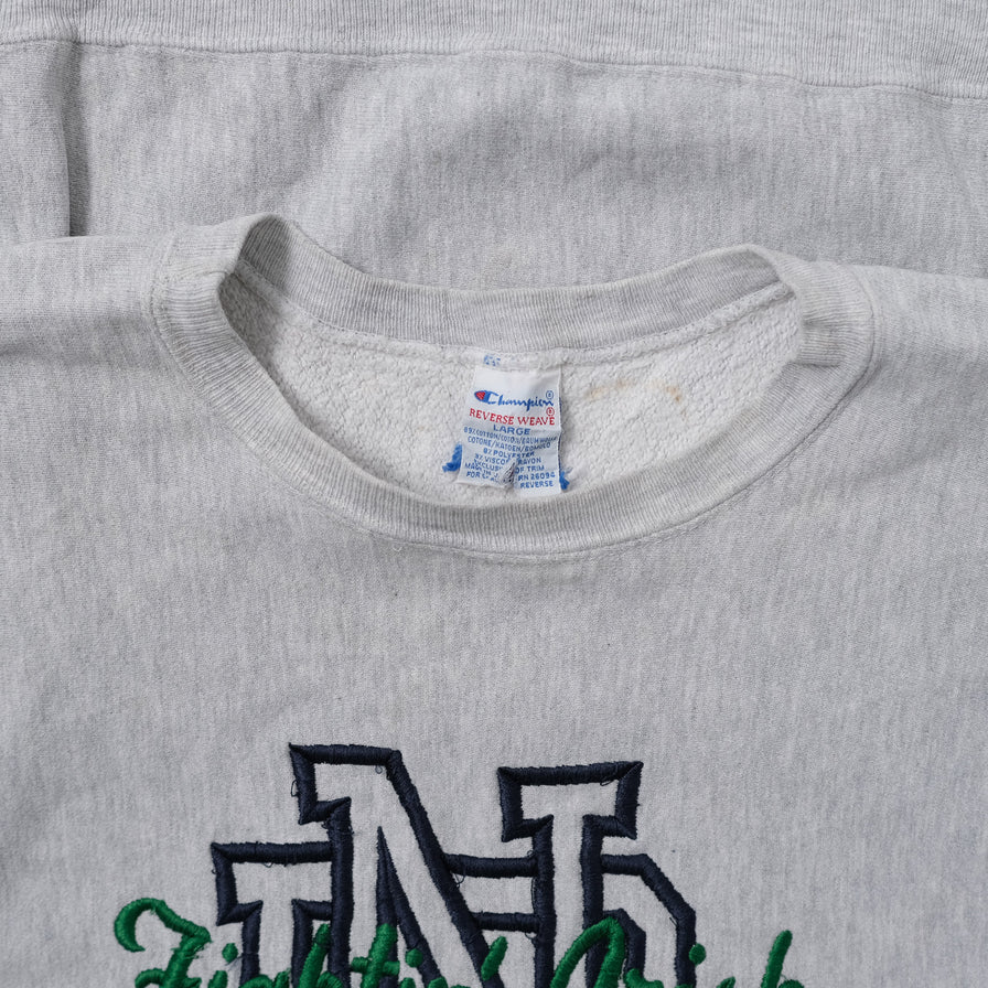 Vintage Champion Notre Dame Sweater Large