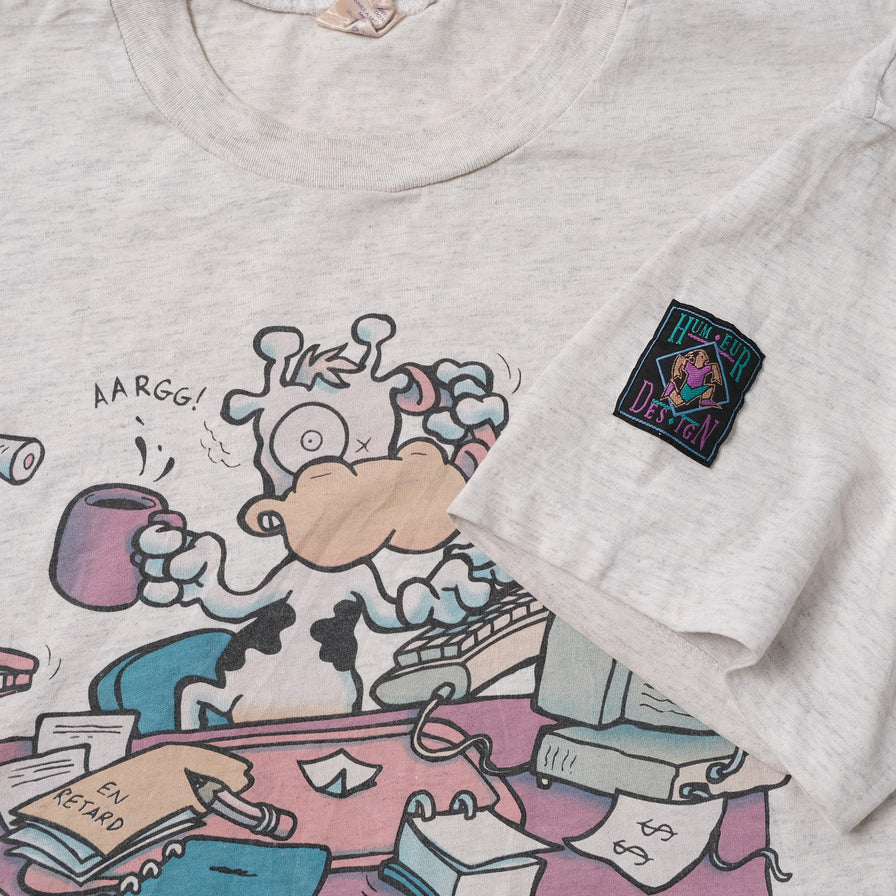 Vintage Comic Cow T-Shirt Large