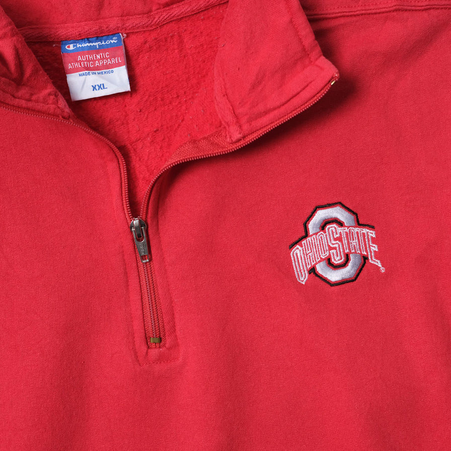 Vintage Champion Ohio State Buckeyes Q-Zip Sweater XXL