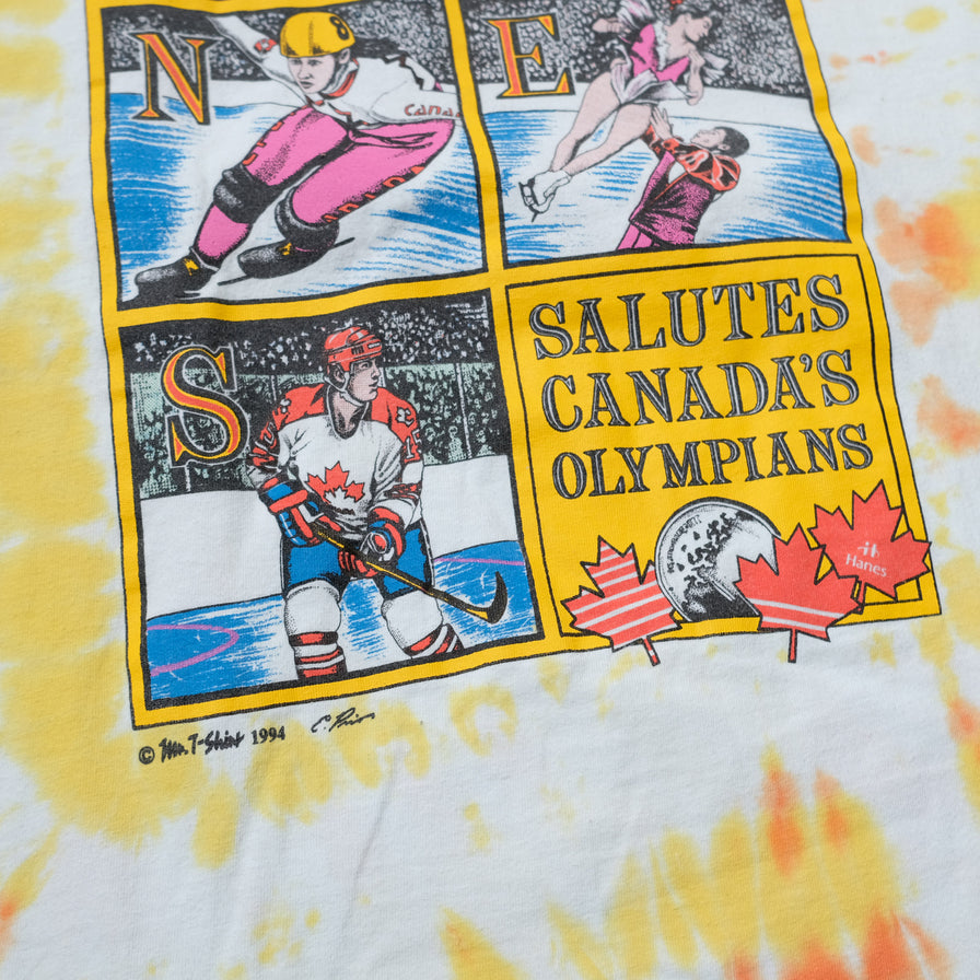 Vintage 1994 Lillehammer Tie Dye T-Shirt XLarge