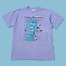 Vintage 1997 Oregon Lighthouse T-Shirt Large