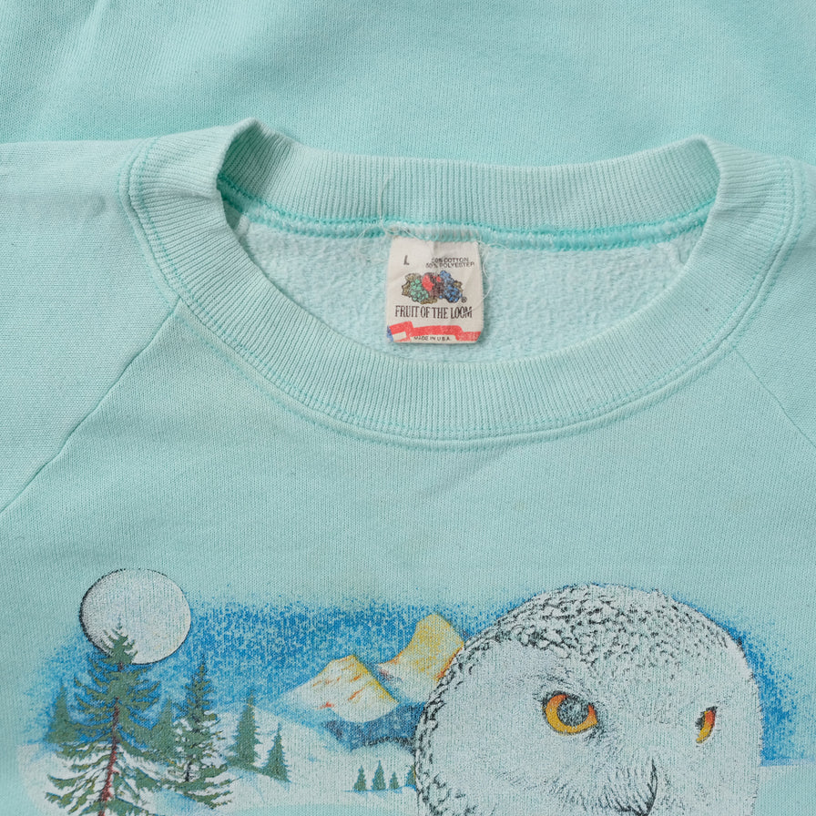 Vintage Owl Sweater Medium