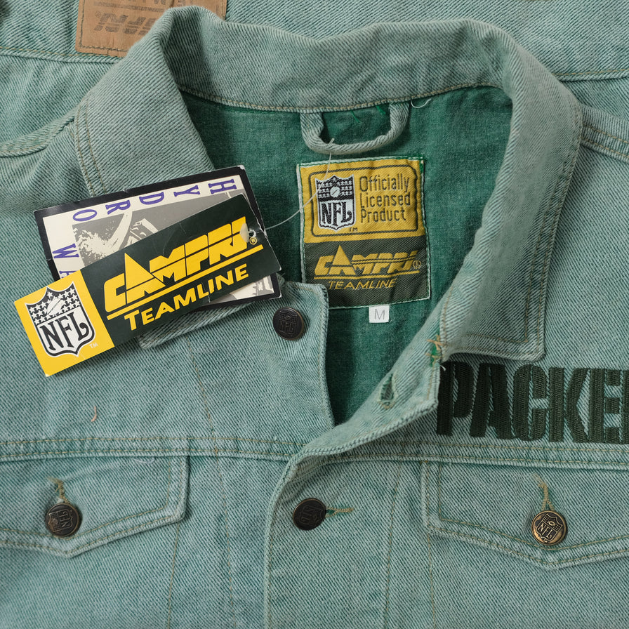 Vintage Deadstock Greenbay Packers Denim Jacket Medium