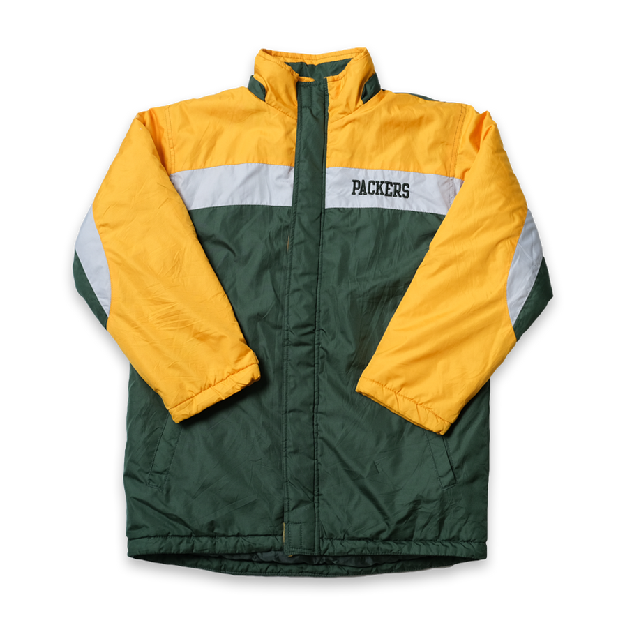 Vintage Greenbay Packers Padded Jacket Kids Large