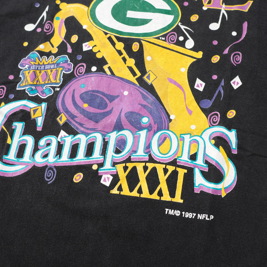 Vintage 1997 Greenbay Packers Super Bowl T-Shirt XLarge