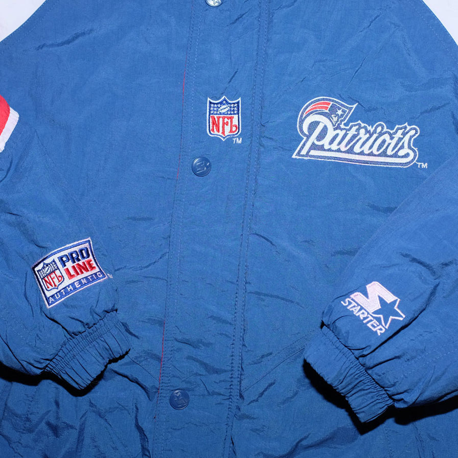 Vintage Starter New England Patriots Padded Jacket Medium - Double Double Vintage