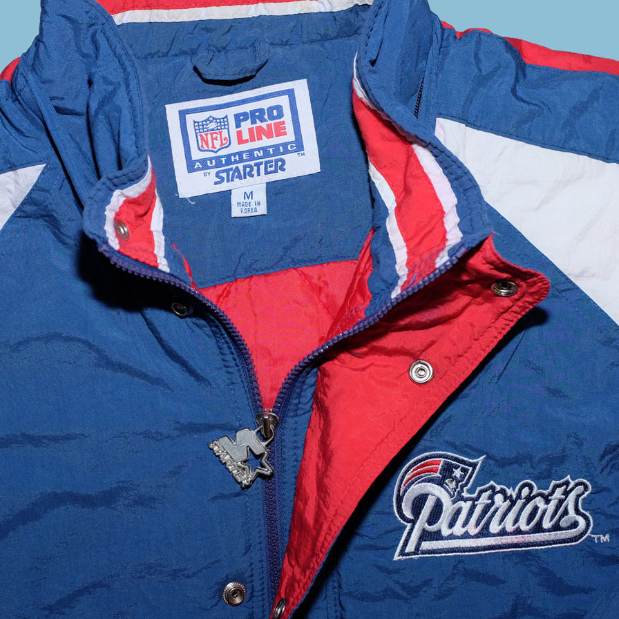 Vintage Starter New England Patriots Padded Jacket Medium - Double Double Vintage