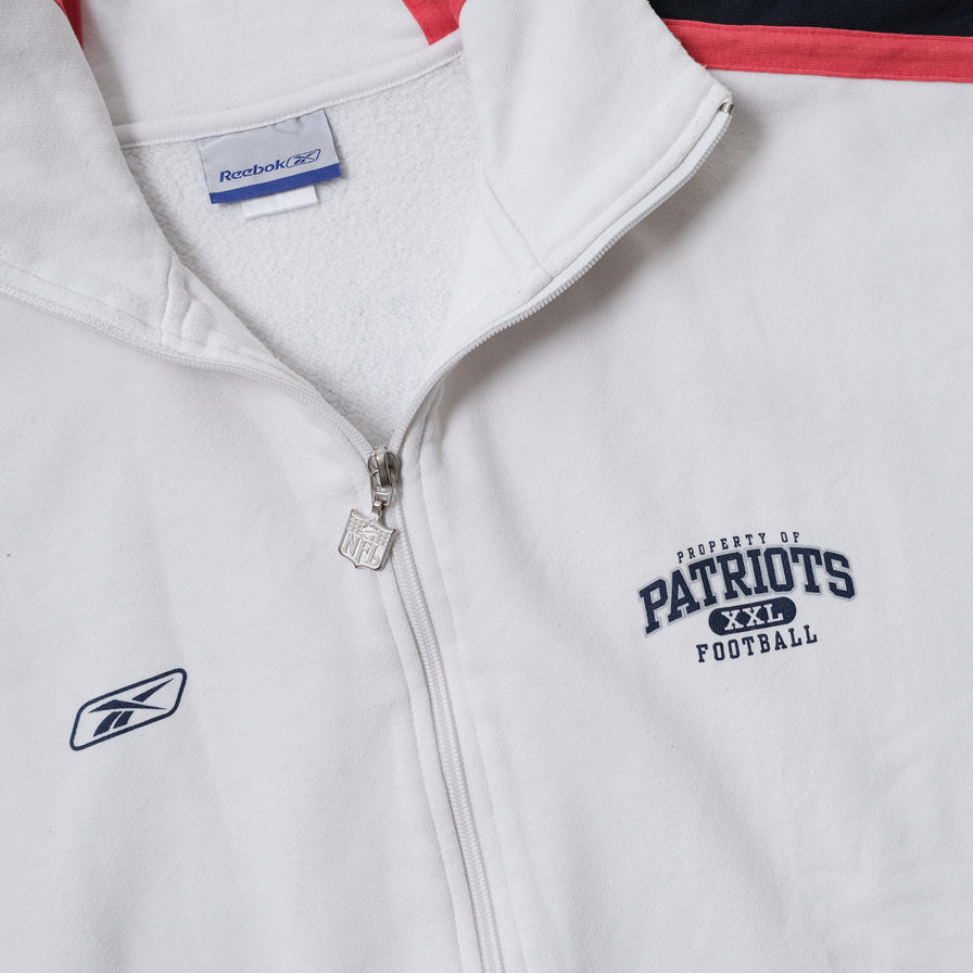 Vintage Reebok New England Patriots Sweat Jacket Medium