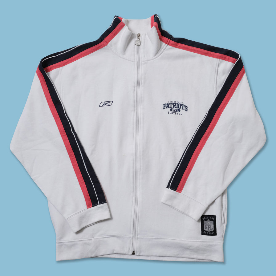 Vintage Reebok New England Patriots Sweat Jacket Medium