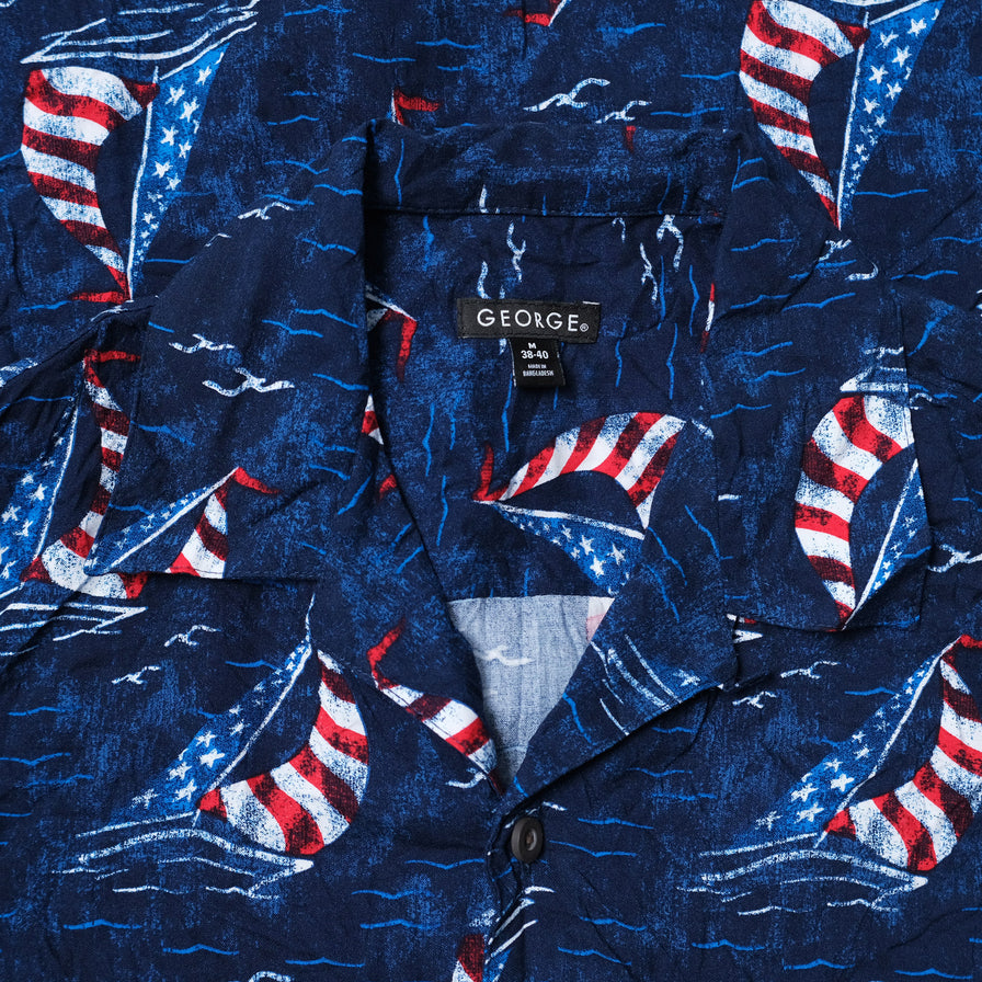 Vintage USA Sailing Boat Shirt Medium