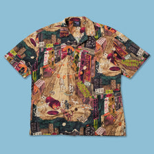 Vintage Cartoon Pattern Shirt Large