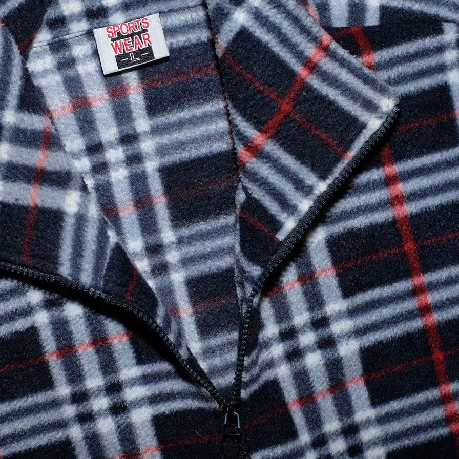 Vintage Plaid Fleece Jacket Large / XLarge - Double Double Vintage