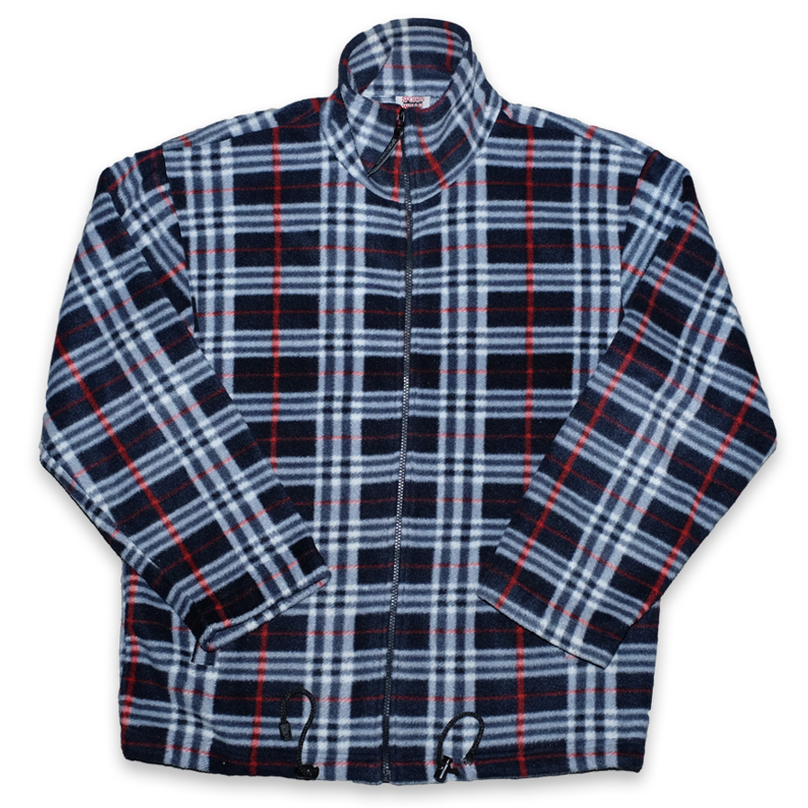 Vintage Plaid Fleece Jacket Large / XLarge - Double Double Vintage